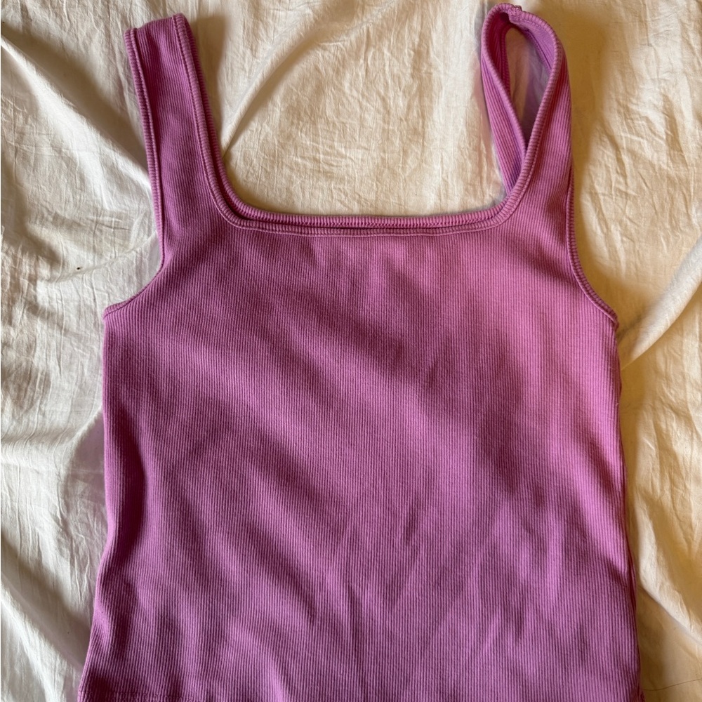 Old Navy Pink Ribbed Tank Top